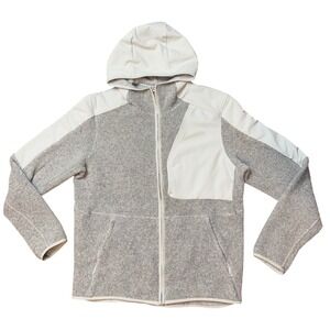 Lululemon Engineered Warmth Hoodie Mens Large Grey White Wool Blend Full Zip L